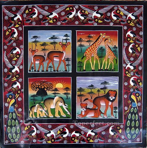 wildlife on African grasslan Oil Paintings